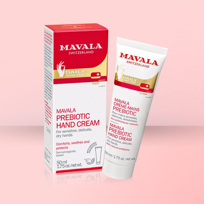 MAVALA cuidado y belleza para uñas, piel alta calidad. CUIDADO DIARIO Crema de Manos Prebiótica.