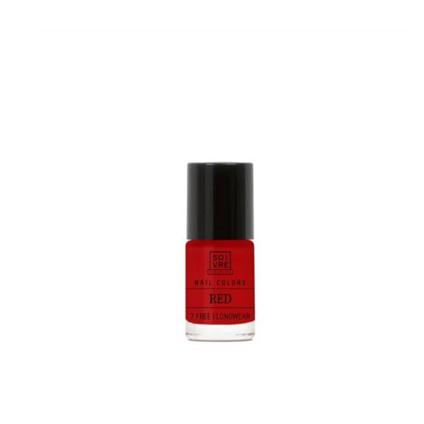 SOIVRE COSMETICS. Cosmética saludable. SOIVRE el cuidado integral y específico que tu piel necesita. ESMALTE DE UÑAS RED 6ML Nails. 7 Free. Longwear.