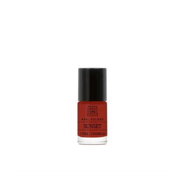 SOIVRE COSMETICS. Cosmética saludable. SOIVRE el cuidado integral y específico que tu piel necesita. ESMALTE DE UÑAS SUNSET 6ML Nails. 7 Free. Longwear.