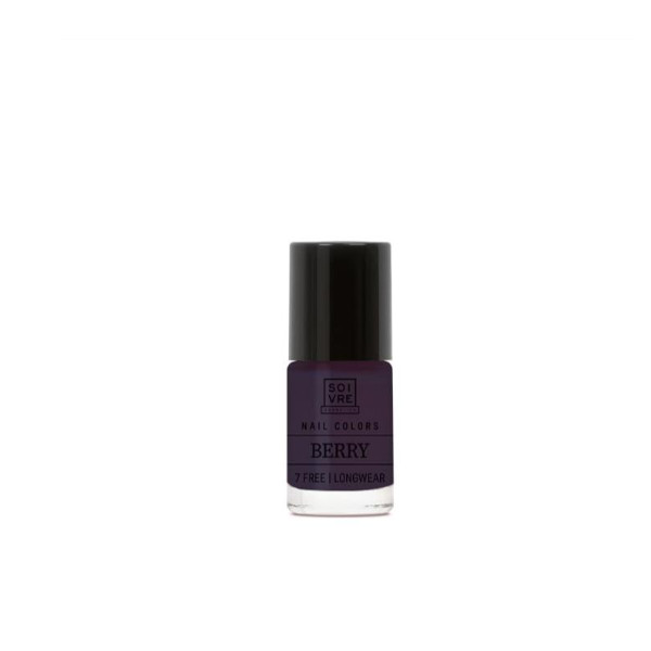 SOIVRE COSMETICS. Cosmética saludable. SOIVRE el cuidado integral y específico que tu piel necesita. ESMALTE DE UÑAS BERRY 6ML Nails. 7 Free. Longwear.