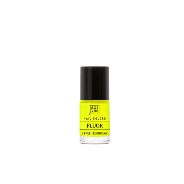 SOIVRE COSMETICS. Cosmética saludable. SOIVRE el cuidado integral y específico que tu piel necesita. ESMALTE DE UÑAS FLUOR 6ML Nails. 7 Free. Longwear.