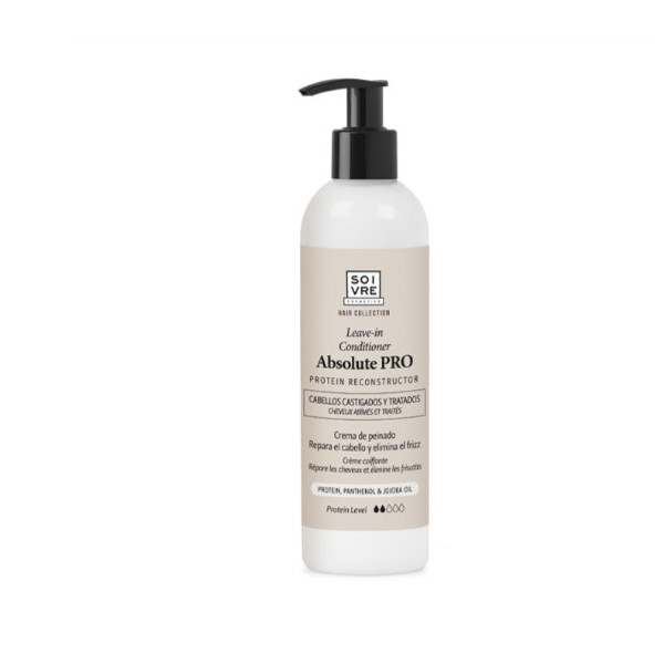 SOIVRE COSMETICS. Cosmética saludable. SOIVRE el cuidado integral y específico que tu piel necesita. CREMA DE PEINADO 250ML. Absolute PRO. Protein reconstructor. Repara el cabello y elimina el frizz.