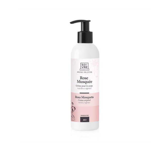 SOIVRE COSMETICS. Cosmética saludable. SOIVRE el cuidado integral y específico que tu piel necesita. CREMA CORPORAL 250ML. Rosa Mosqueta.