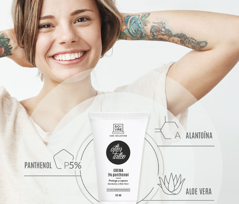 SOIVRE COSMETICS. Cosmética saludable. SOIVRE el cuidado integral y específico que tu piel necesita. CREMA AFTER TATTOO 50ML After Tattoo. Protege tu tatuaje desde el primer día.