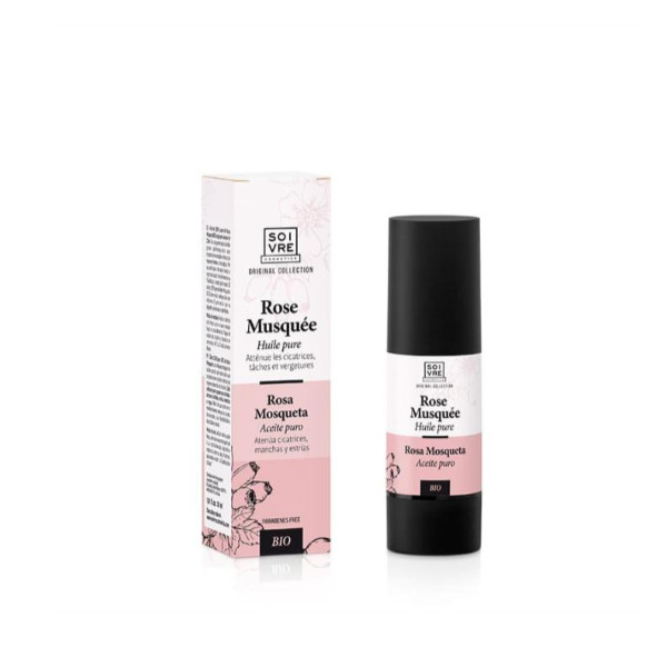 SOIVRE COSMETICS. Cosmética saludable. SOIVRE el cuidado integral y específico que tu piel necesita. ACEITE PURO 30ML Rosa Mosqueta.