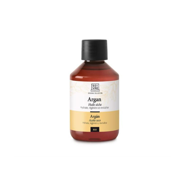 SOIVRE COSMETICS. Cosmética saludable. SOIVRE el cuidado integral y específico que tu piel necesita. ACEITE SECO 200ML Argán. Nutre, regenera y evita la sequedad cutánea.