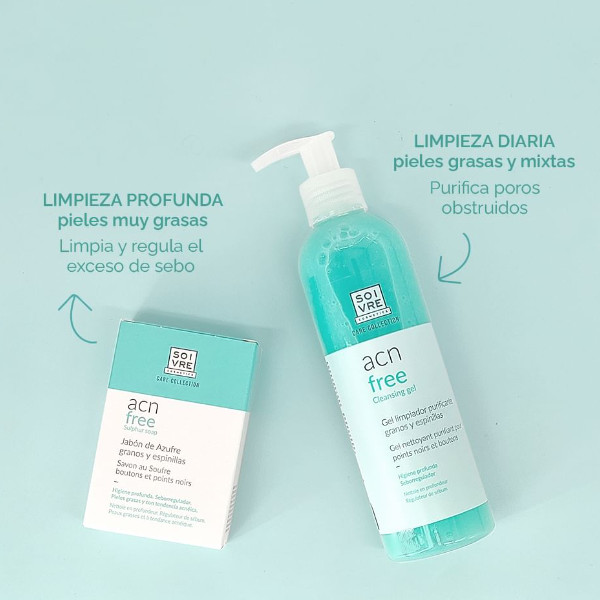 SOIVRE COSMETICS. Cosmética saludable. SOIVRE el cuidado integral y específico que tu piel necesita. GEL LIMPIADOR 250ML ACN Free. Limpia y purifica.