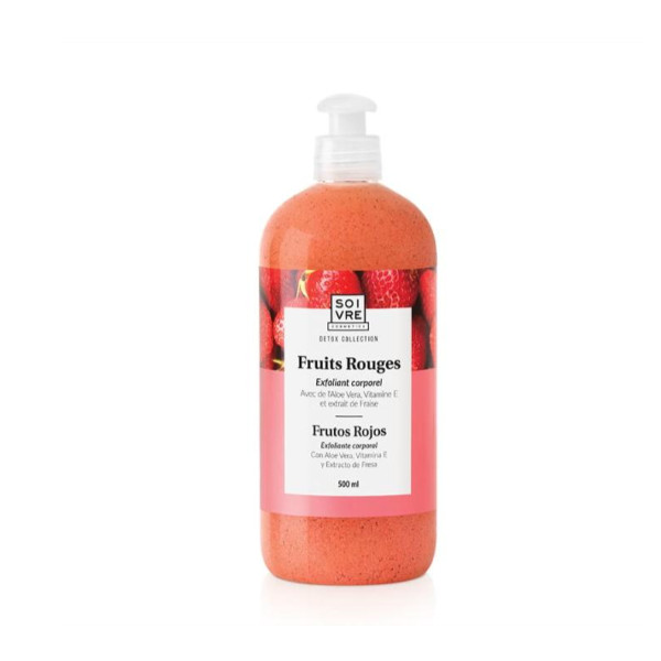 SOIVRE COSMETICS. Cosmética saludable. SOIVRE el cuidado integral y específico que tu piel necesita. EXFOLIANTE CORPORAL 500ML Frutos Rojos. Elimina toxinas y purifica la piel.