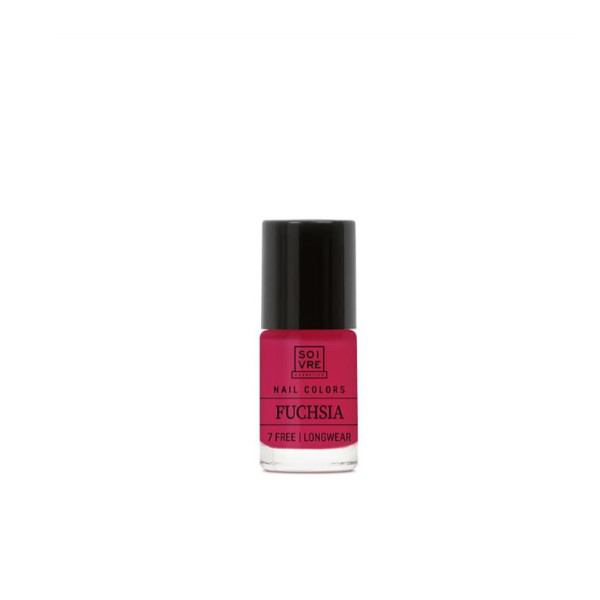 SOIVRE COSMETICS. Cosmética saludable. SOIVRE el cuidado integral y específico que tu piel necesita. ESMALTE DE UÑAS FUCHSIA 6ML Nails. 7 Free. Longwear.