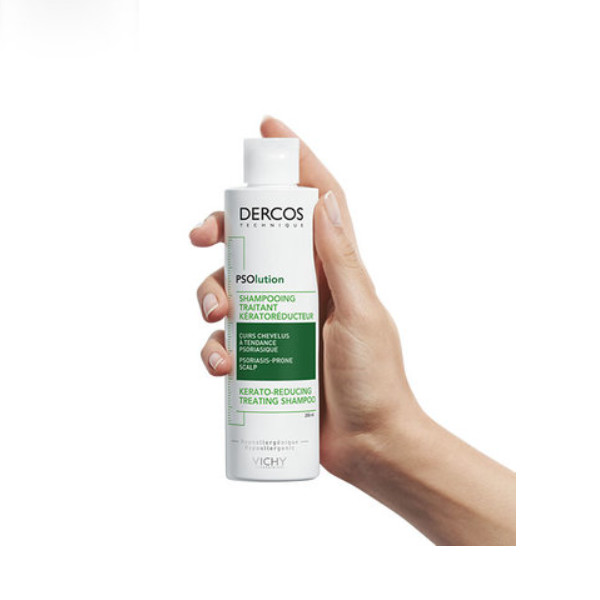 DERCOS TECHNIQUE CHAMPÚ PSOLUTION CHAMPÚ PARA CUERO CABELLUDO CON TENDENCIA A LA PSORIASIS ANTIESCAMAS Y ANTIPICOR MARCA RECOMENDADA POR DERMATÓLOGOS.