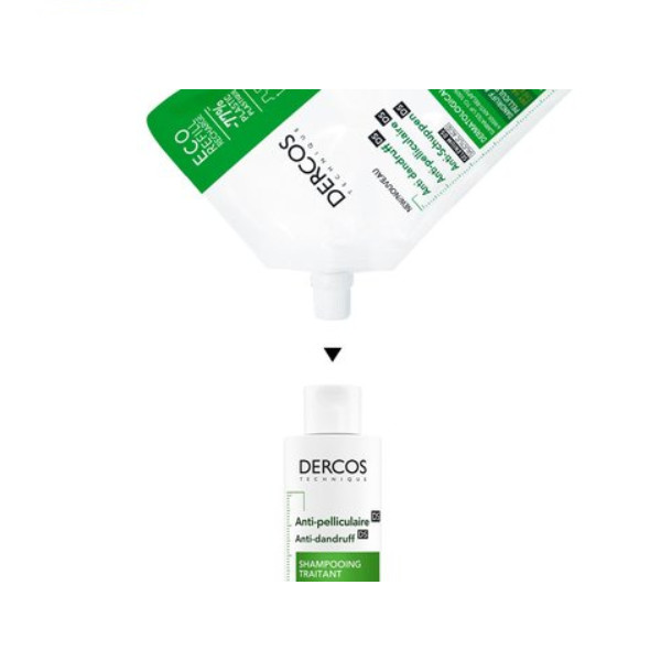 DERCOS TECHNIQUE ECOREFILL RECARGA DE CHAMPÚ ANTICASPA DS - CABELLO SECO -77% PLÁSTICO4 ACCIÓN ANTIRREAPARICIÓN DE 6 SEMANAS2