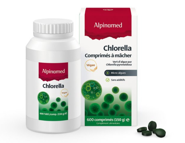 Alpinamed AG extraits spéciaux ou standards CHLORELLA COMPRIMÉS À MÂCHER LE MIRACLE VERT