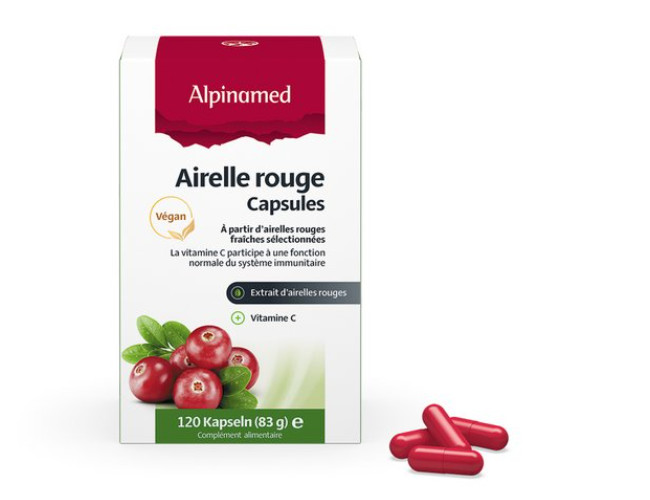 Alpinamed AG extraits spéciaux ou standards AIRELLE ROUGE – CAPSULES NEUTRE EN GOÛT