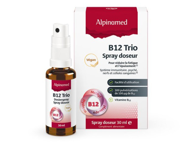 Alpinamed AG extraits spéciaux ou standards B12 TRIO SPRAY DOSEUR AVEC 2 EMBOUTS DE PULVÉRISATION DIFFÉRENTS