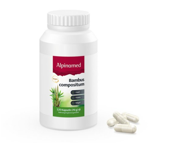 Alpinamed AG extraits spéciaux ou standards BAMBOU COMPOSITUM CAPSULES PEAU – CHEVEUX – ONGLES