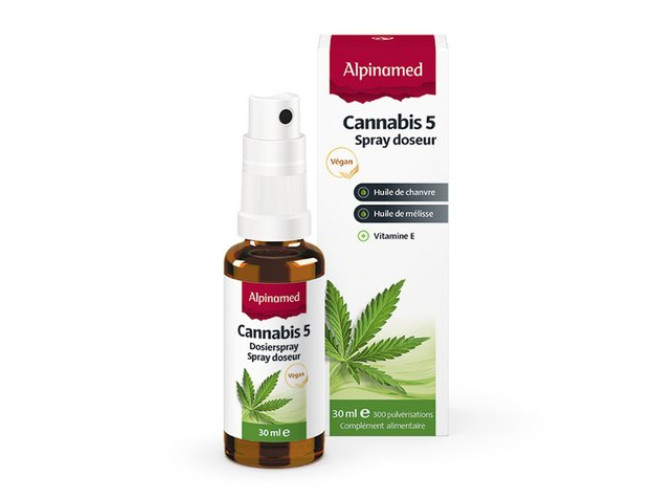 Alpinamed AG extraits spéciaux ou standards CANNABIS 5 SPRAY DOSEUR ... LE JOUR, LA NUIT ...